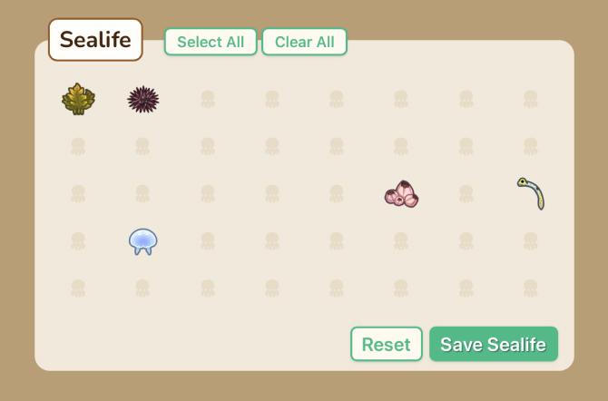 site - sealife collection screen